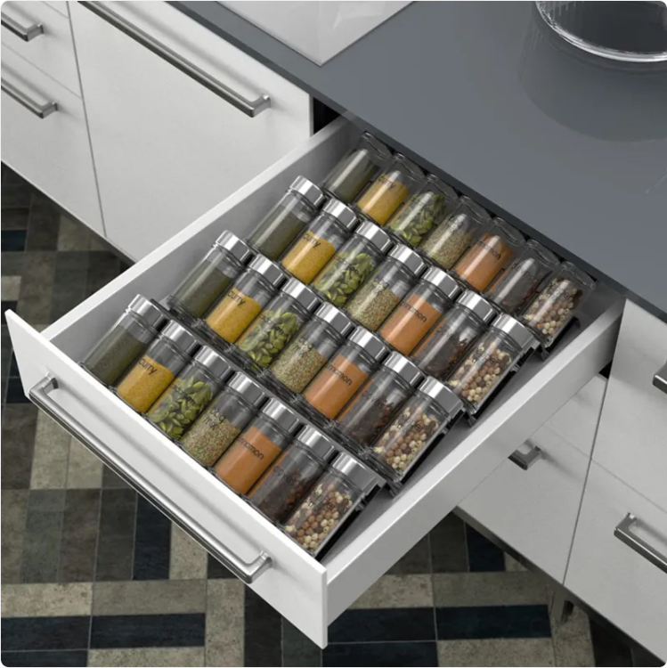 4-Layer Acrylic Drawer Organizer — Clear Desktop & Kitchen Storage