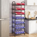 GILLAS 7 Tier Water Bottle Storage Rack Free Standing Vertical Metal