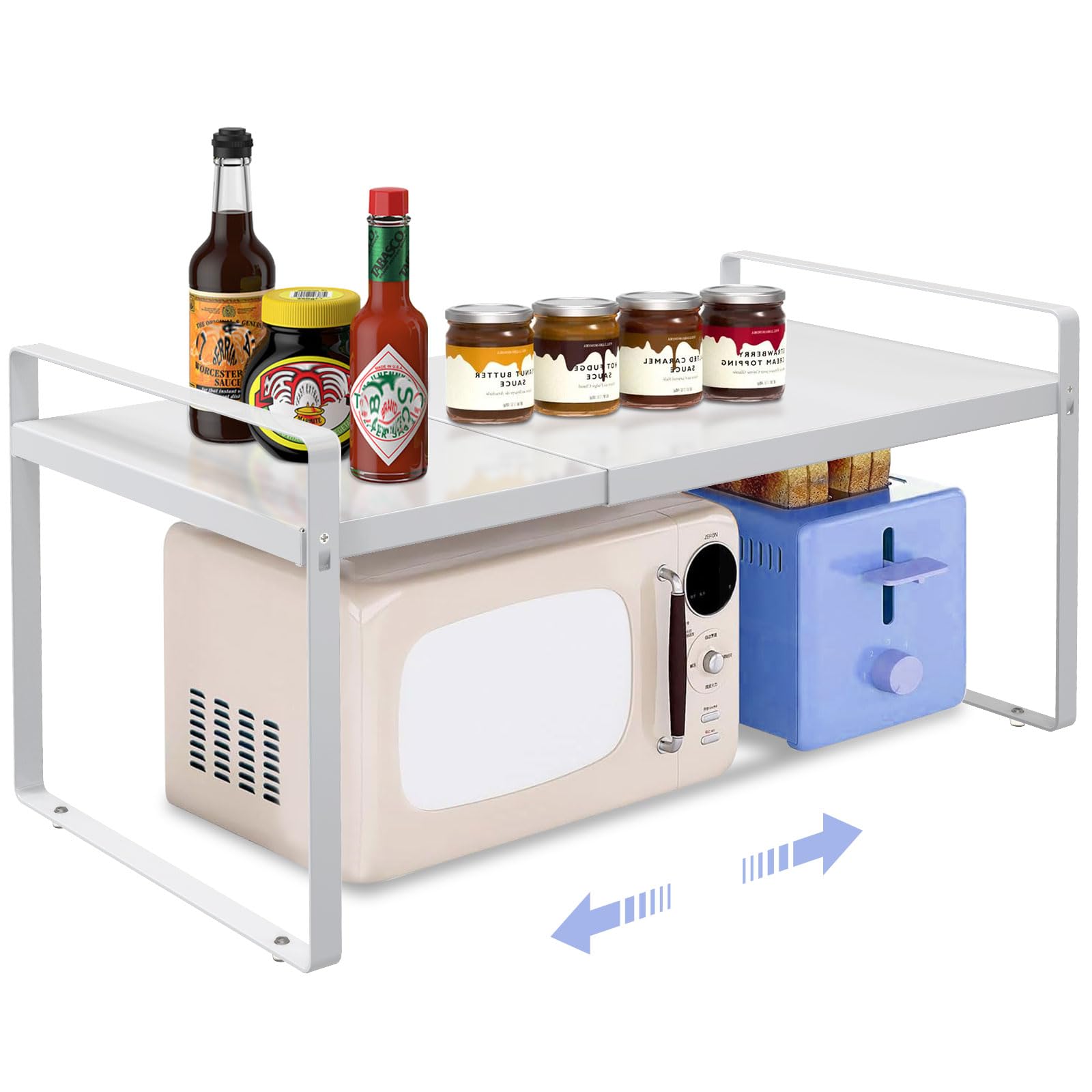 KOMOHOM Expandable Cabinet Organizer 16"~26" Kitchen Shelf