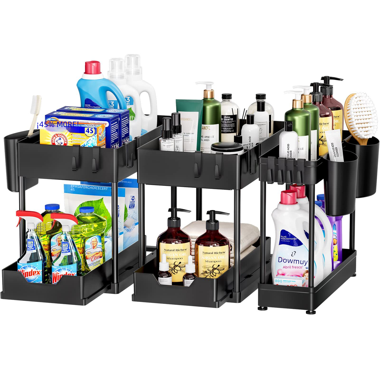 3-Piece Under-Sink Storage Organizer for