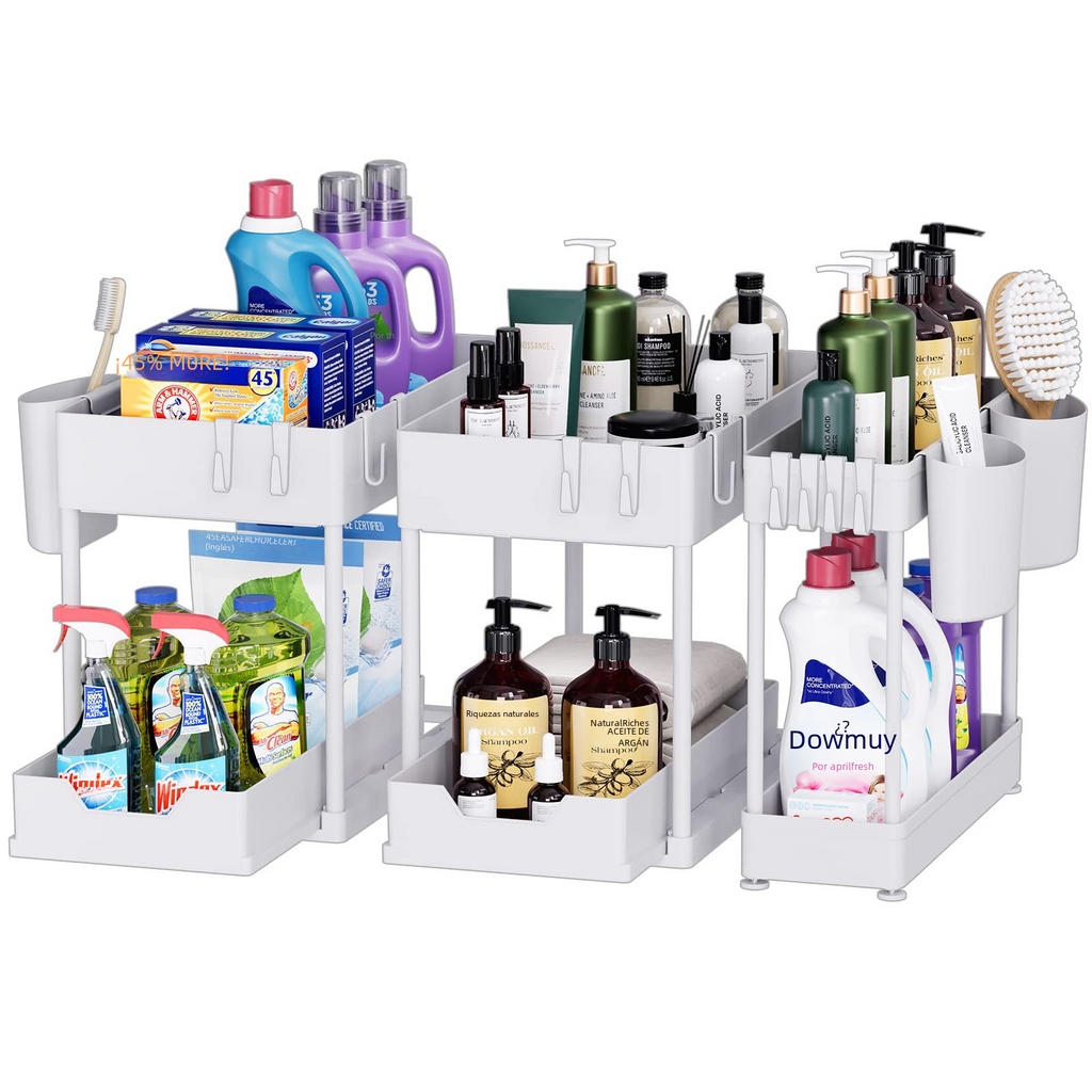 3-Piece Under-Sink Storage Organizer for