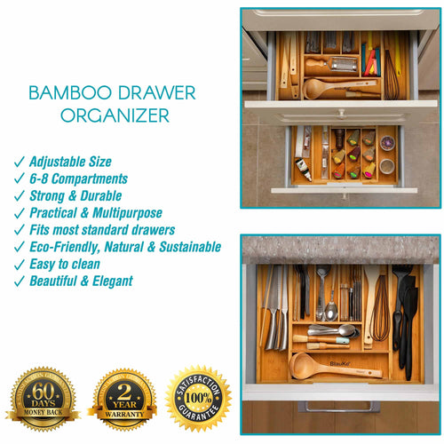 Adjustable Drawer Dividers Organizer Set — Home Storage Solution
