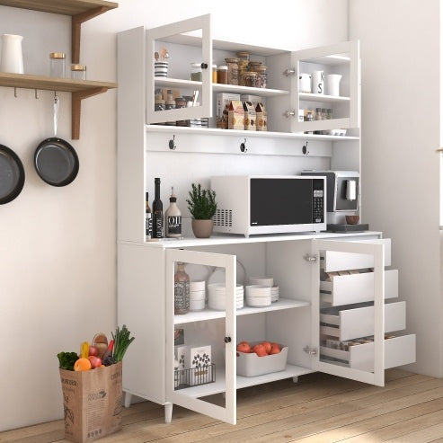 Space-Saving Shelf Risers Set of 2 — Cabinet & Pantry Storage Organizer