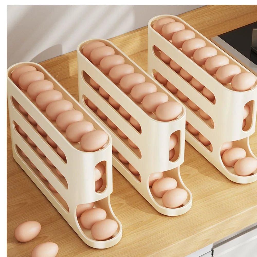 4-Tier Fridge Egg Storage Organizer — Refrigerator Rack