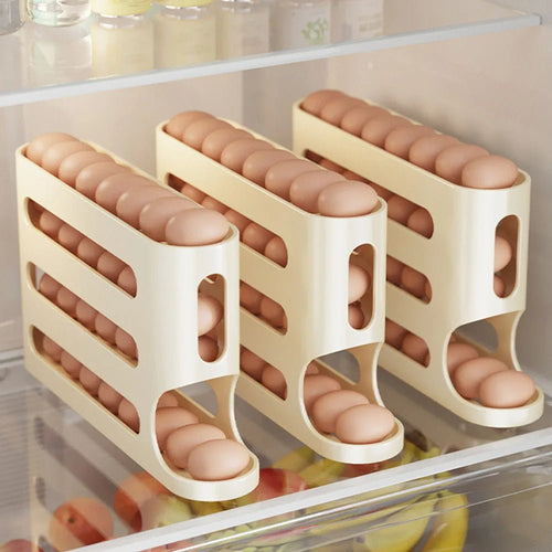 4-Tier Fridge Egg Storage Organizer — Refrigerator Rack