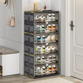 Stackable Shoe Cabinet Organizer — 6 Tier 12 Pair Entryway Storage