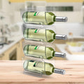 Set of 4 Refrigerator Wine & Bottle Rack Organizer — Fridge Storage