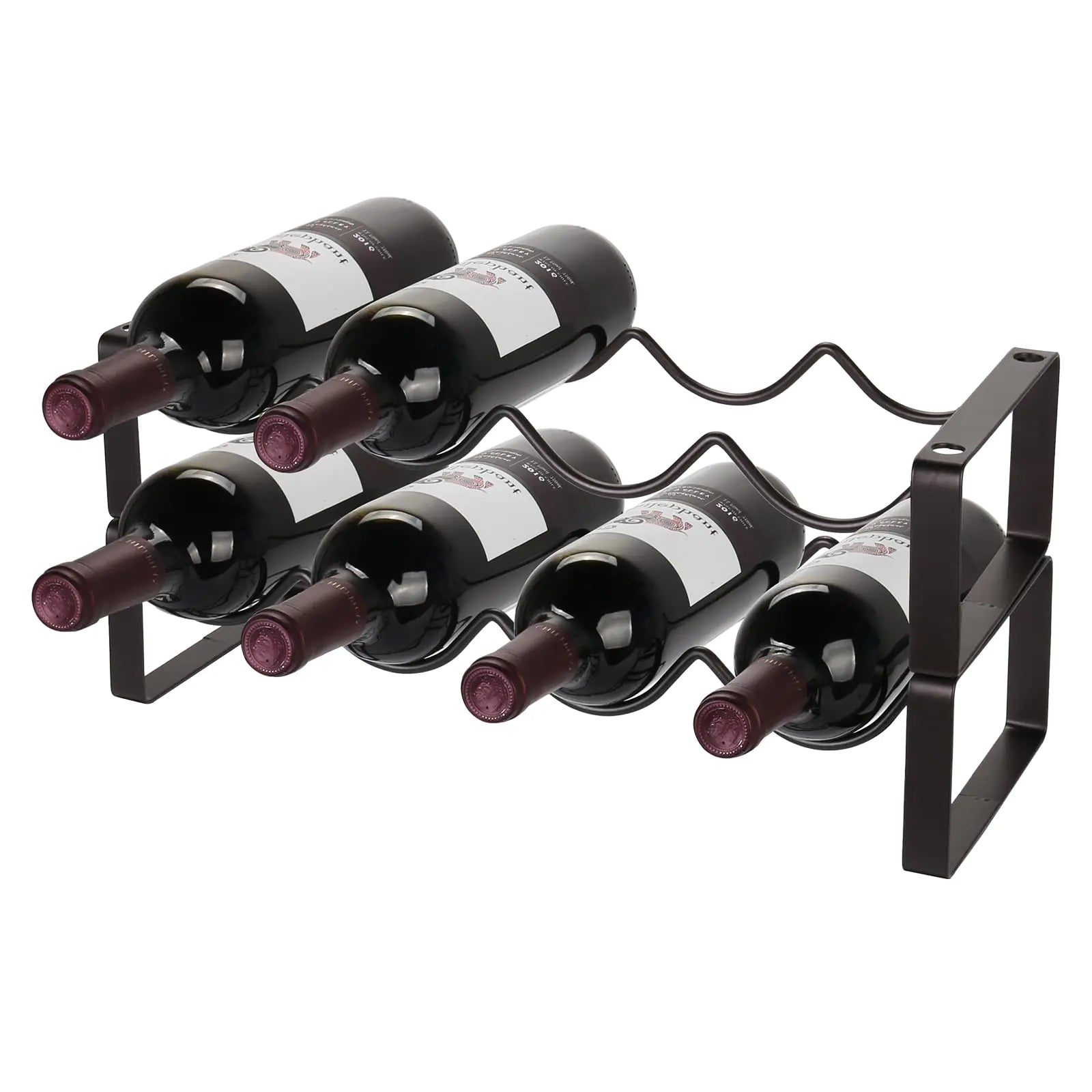 Set of 4 Refrigerator Wine & Bottle Rack Organizer — Fridge Storage